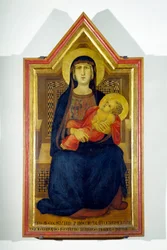 Madonna och barn (tempera på panel)